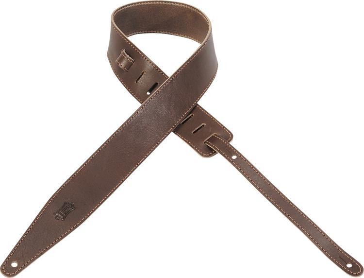 Levy's MV417DSL Veg-Tan Leather Guitar Strap - Brown | Sweetwater