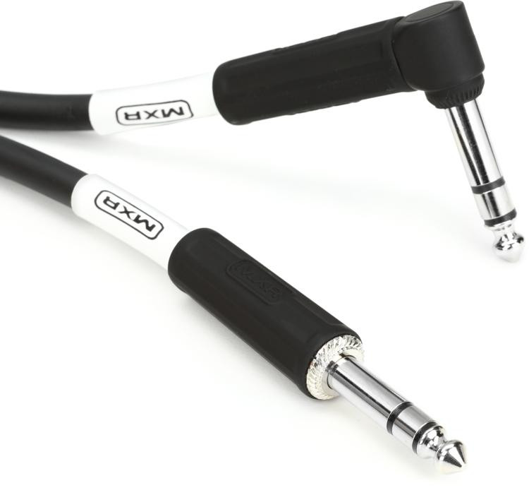 MXR DCIST3R Stereo Cable TRS Male to Right Angle TRS Male 3 foot