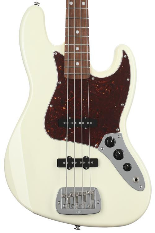 G&L Fullerton Deluxe JB Bass Guitar - Vintage White with Caribbean ...