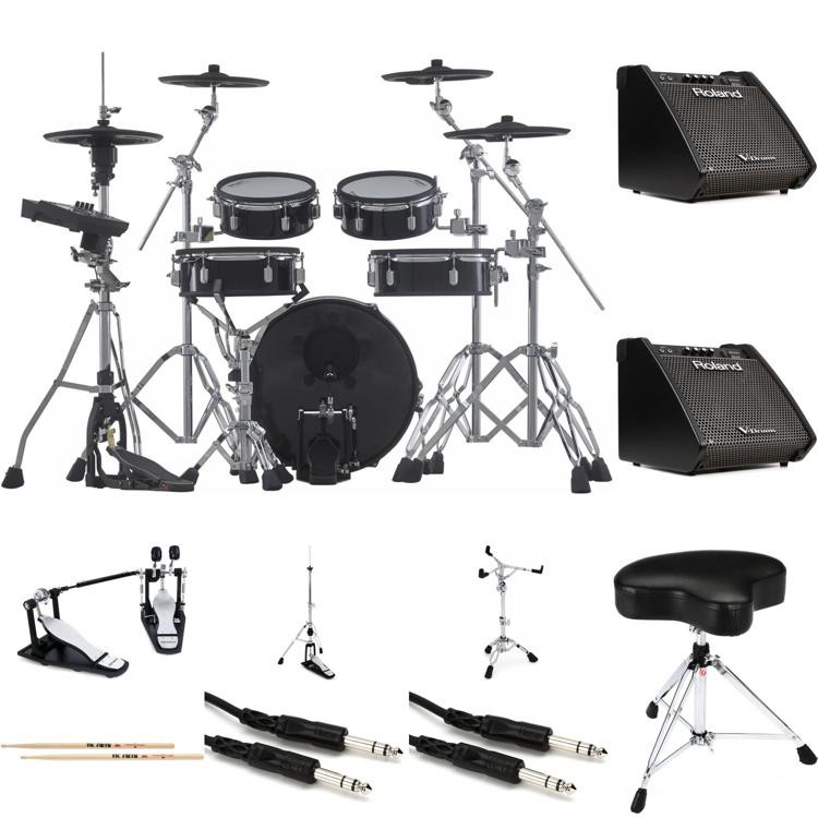 Roland VDrums Acoustic Design VAD306 Electronic Drum Set Double Bass Essentials & Monitor