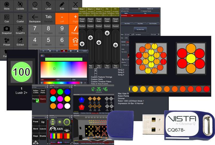 Chroma-Q Vista应用软件照明控制器+ 512-Ch加密狗图像