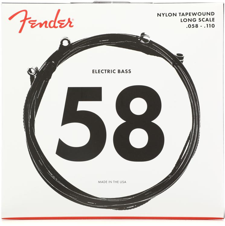Fender 9120M Nylon Tapewound Bass Guitar Strings .058.110 Medium