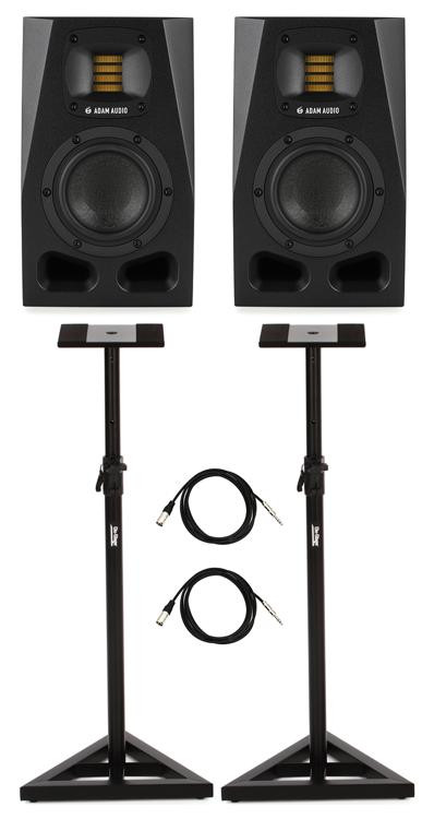 ADAM Audio A4V 4-inch Powered Studio Monitor Pair With Stands And ...