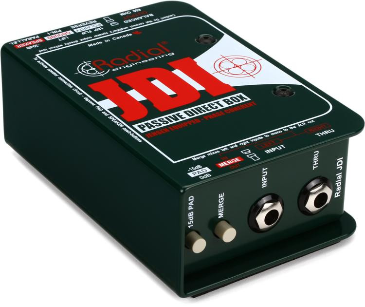 Radial JDI Jensen Equipped 1channel Passive Instrument Direct Box