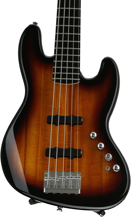 Squier Deluxe Jazz Bass V Active 3 Color Sunburst Sweetwater 3273