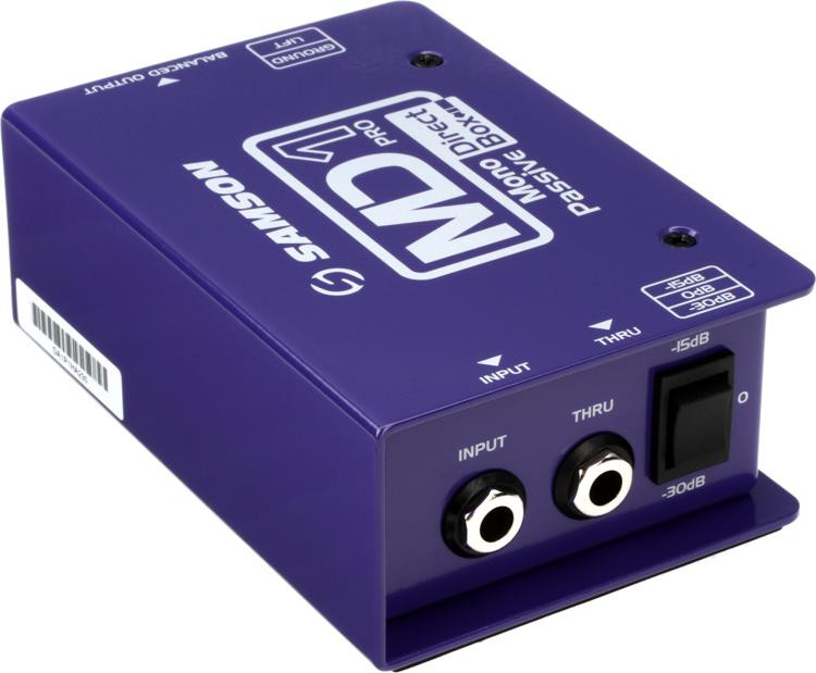 Samson MD1 Pro 1channel Passive Instrument Direct Box Sweetwater