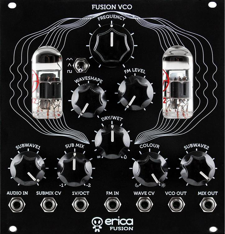 Erica Synths Fusion VCO Digital Oscillator Eurorack Module with Tube SubOscillator Sweetwater