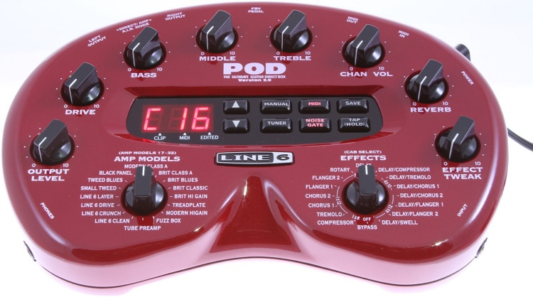 Line 6 POD 2 Desktop Guitar Modeling and FX Processor | Sweetwater