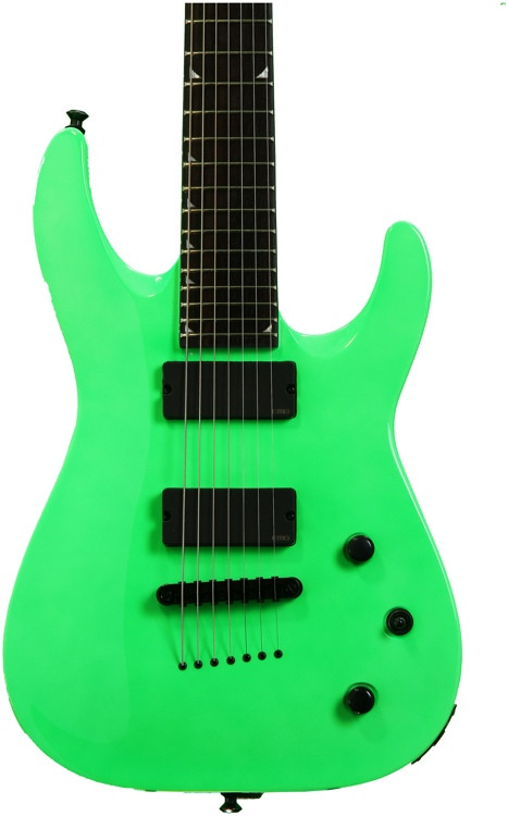 jackson soloist 7 string slime green