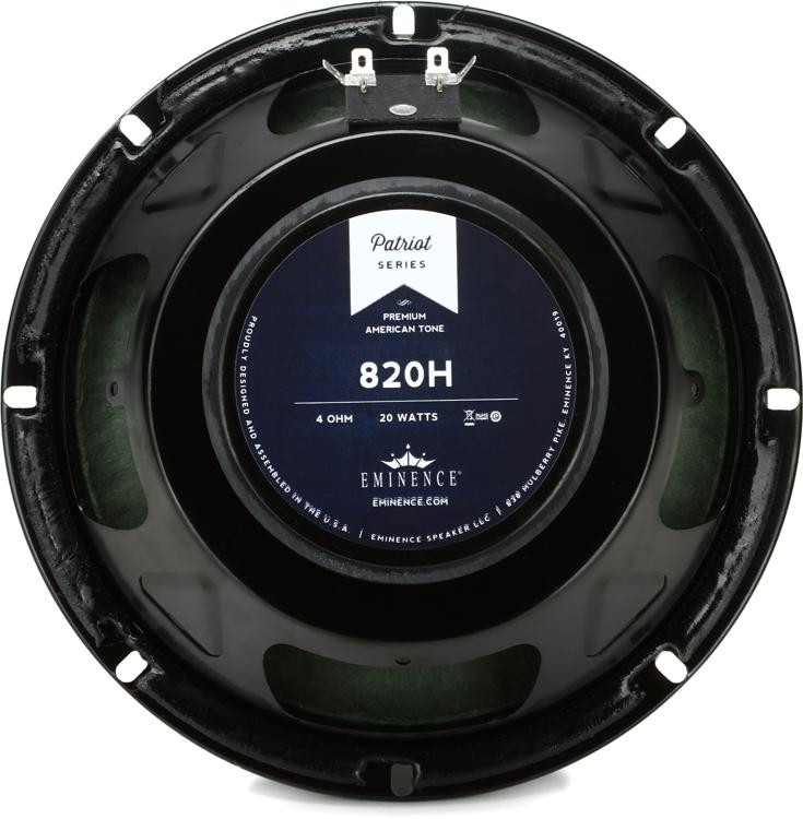 Eminence 820H Patriot Series 8 inch 20-watt Replacement Guitar Speaker ...