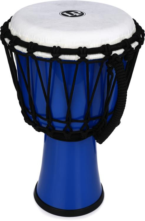 Latin Percussion World 7" Rope Circle Djembe - Blue | Sweetwater