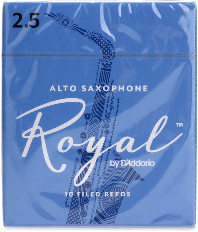 D'Addario RJB1025 Royal Alto Saxophone Reeds 2.5 (10pack) Sweetwater