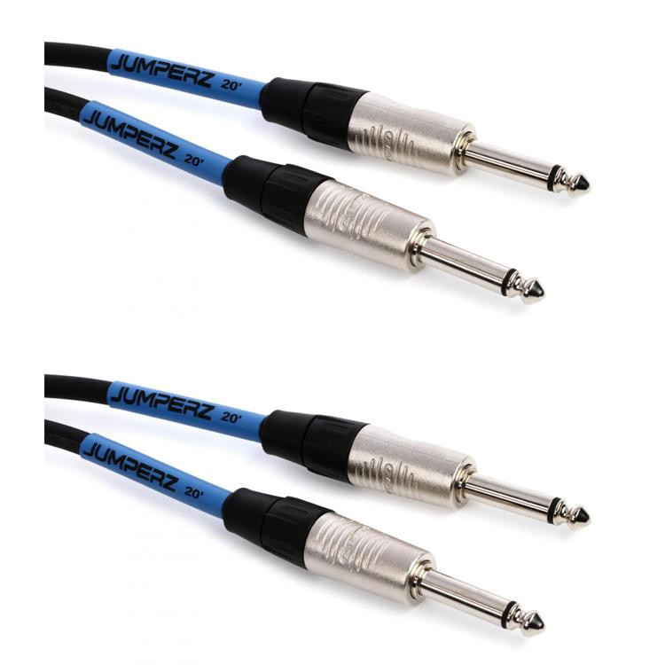 JUMPERZ JBI20 Blue Line Staight to Straight Instrument Cable 20 foot