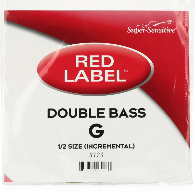 SuperSensitive 8123 Red Label Double Bass G String 1/2 Size Sweetwater