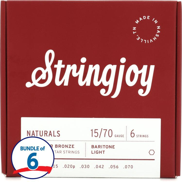 Stringjoy Naturals Phosphor Bronze Baritone Acoustic Guitar Strings
