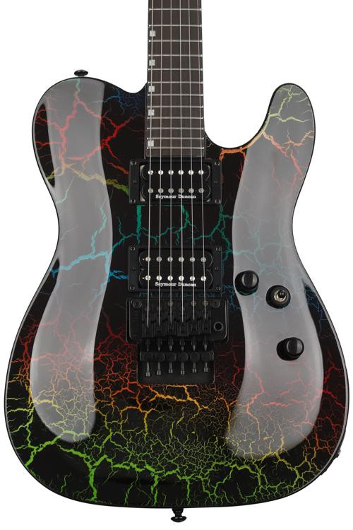 ESP LTD Eclipse '87 Electric Guitar Rainbow Crackle Sweetwater