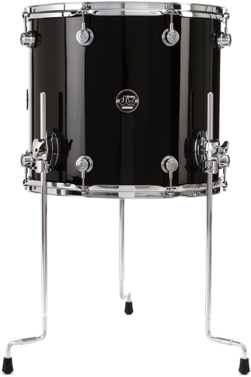 DW Performance Series Floor Tom 14 x 16 inch Gloss Black FinishPly
