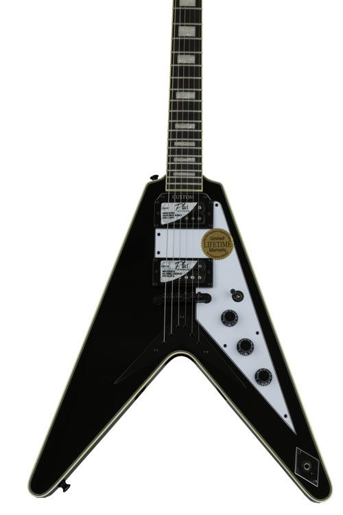 Epiphone Flying V Custom Limited Edition Sweetwater Usa Exclusive Ebony 4122