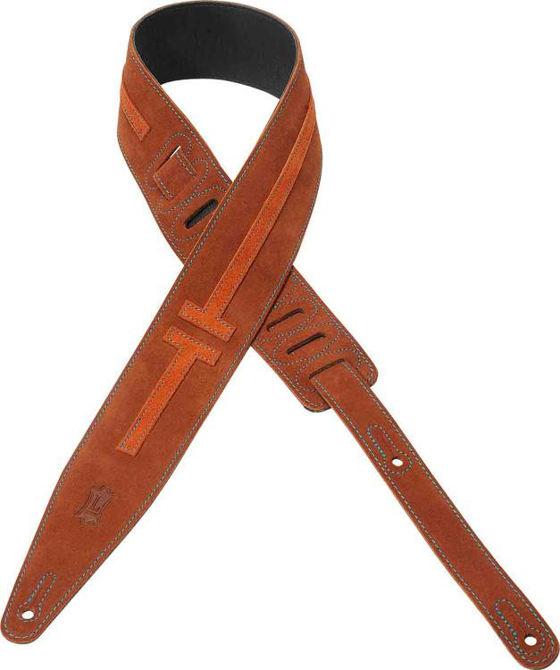 Levy's MSG317TAU Suede Guitar Strap - Rust | Sweetwater