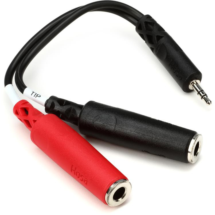 Hosa YMP137 Stereo Breakout Cable 3.5mm TRS Male to Left and Right 1