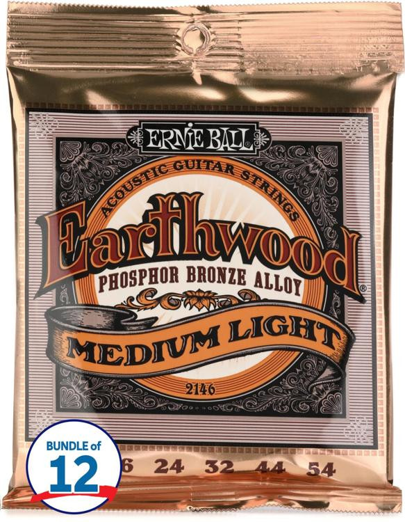 Ernie Ball 2146 Earthwood Phosphor Bronze Acoustic Guitar Strings