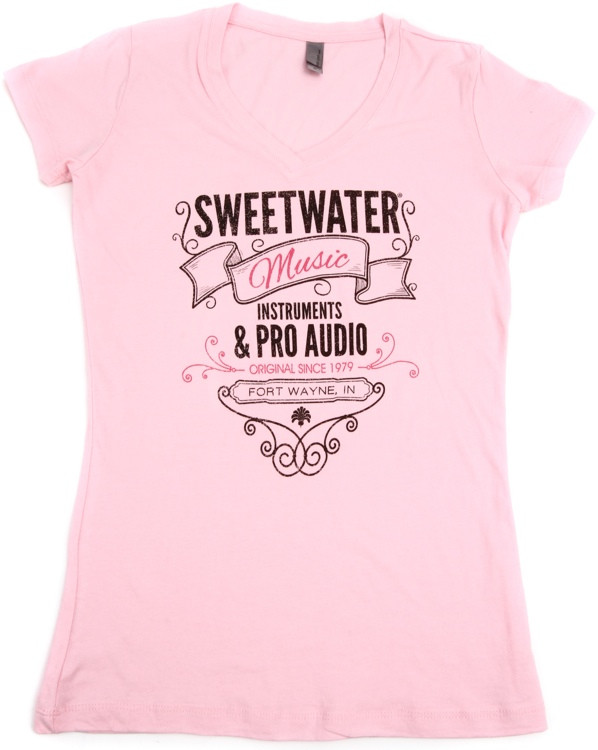 Sweetwater Girls' Light-pink V-neck T-shirt - Girls' Medium