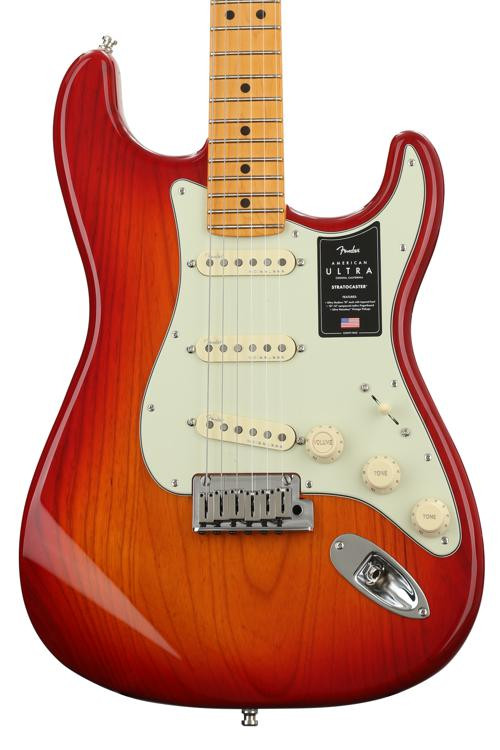 Fender American Ultra Stratocaster - Plasma Red Burst with Maple ...