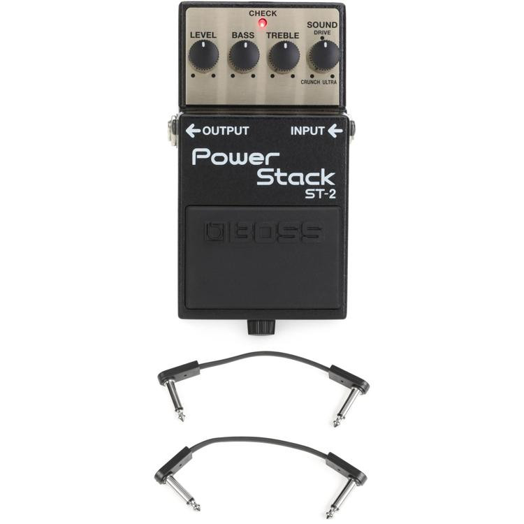 Boss ST2 Power Stack Overdrive Pedal with 3 Patch Cables Sweetwater