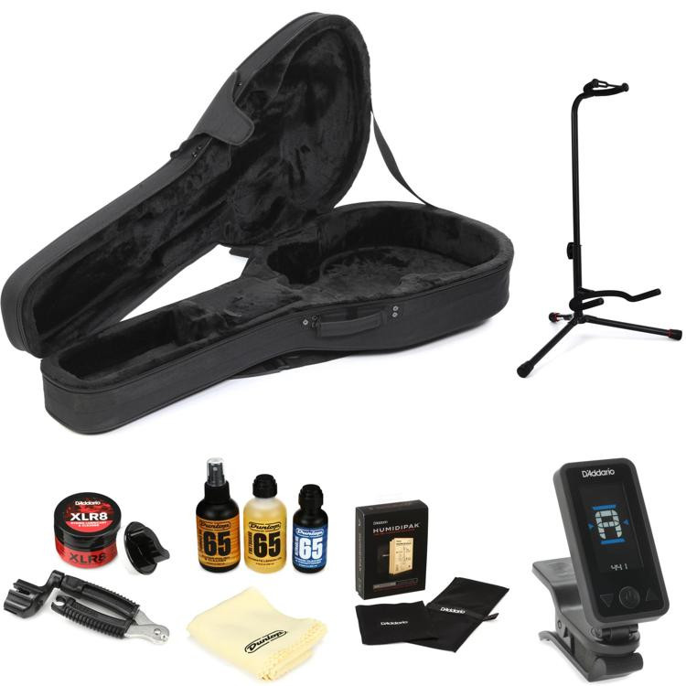 Gator Lightweight Case Essential Care Bundle Jumbo Acoustic Guitar