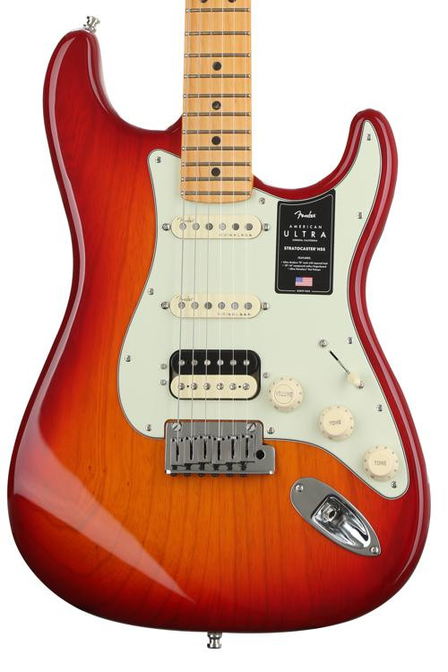 Fender American Ultra Stratocaster HSS Plasma Red Burst with Maple