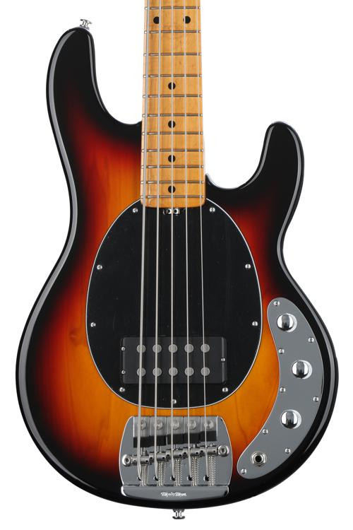 Ernie Ball Music Man Stingray 5 Classic Bass Guitar Vintage Sunburst With Maple Fingerboard