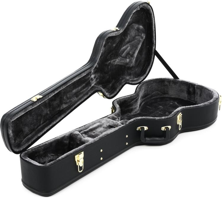 D'Angelico Excel Acoustic OM Hard Case Black Sweetwater