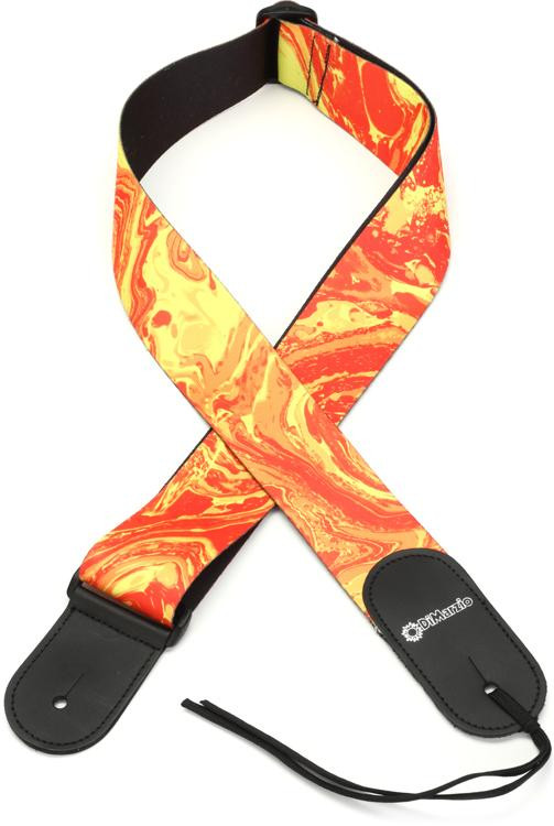 DiMarzio DD3145 Steve Vai 2 inch Guitar Strap Orange Universe Sweetwater