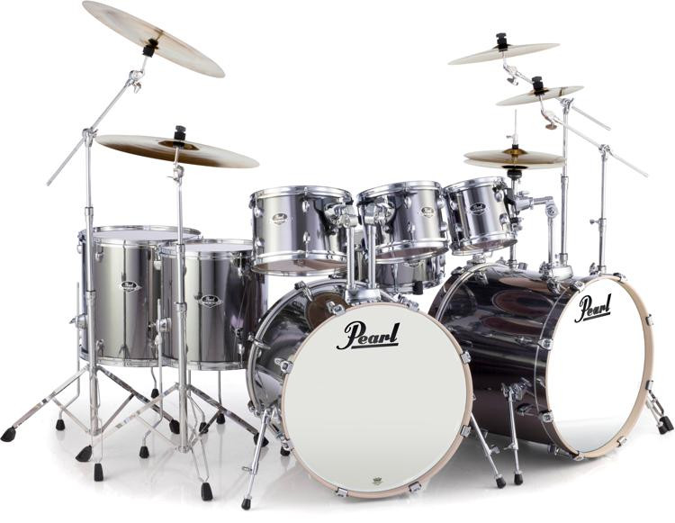 Pearl Export EXX 8-piece Double Bass Drum Set with Hardware - Smokey