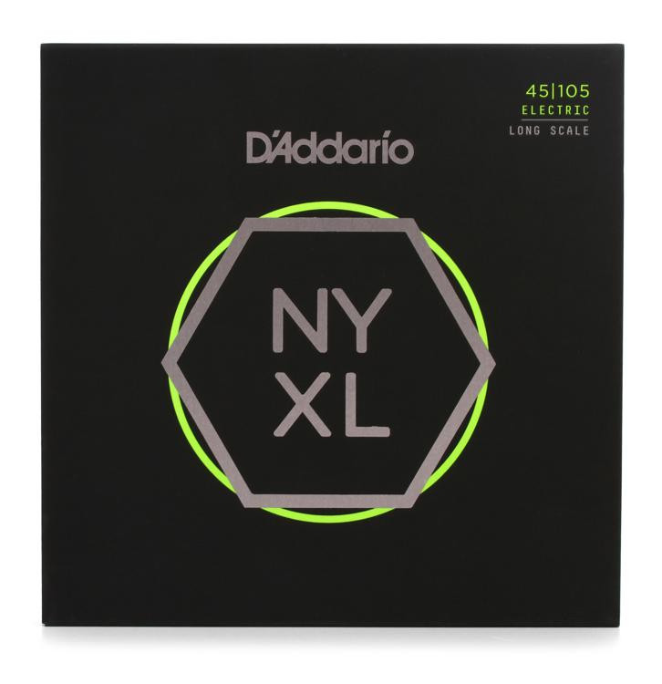 D\'Addario NYXL45105镍缠绕贝斯吉他弦- .045-.105浅顶部/中底部长比例4弦图像1