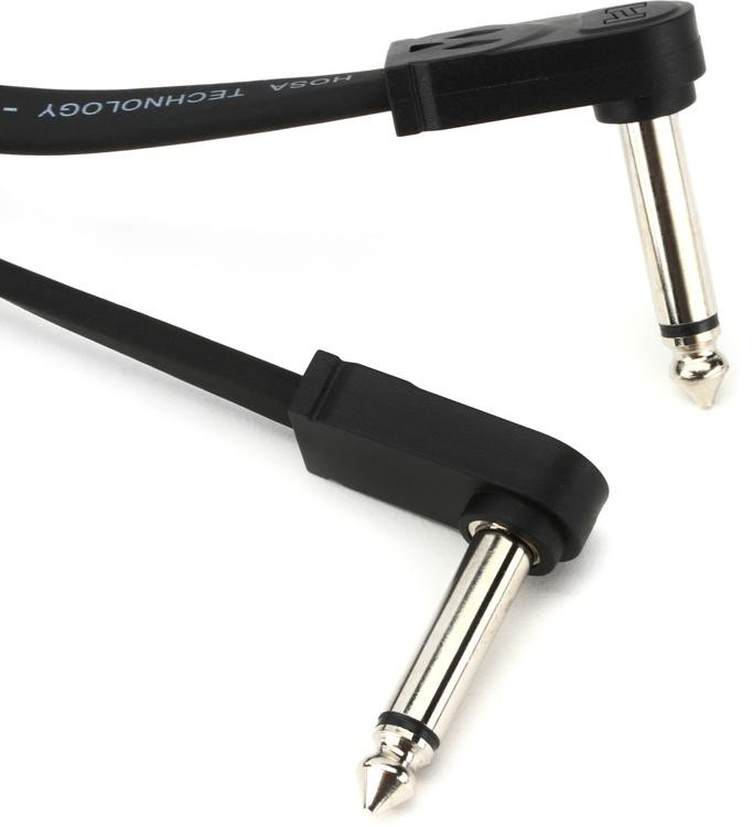 Hosa CFP112 Flat Guitar Pedalboard Patch Cable Right Angle to Right