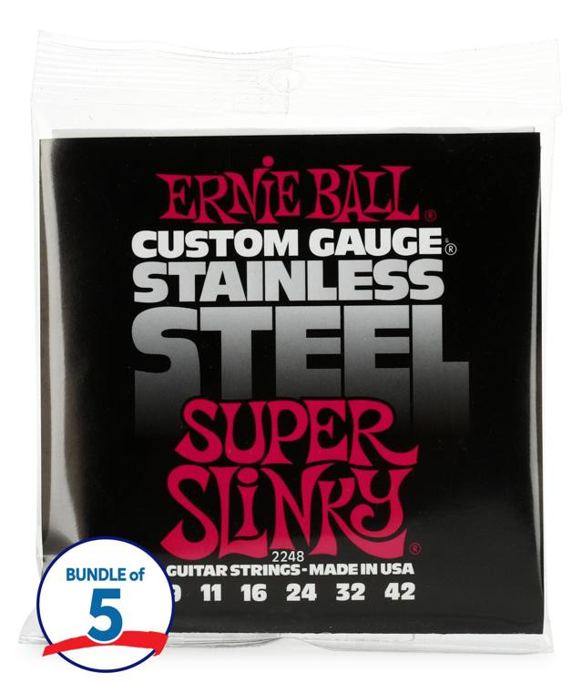 Ernie Ball 2248 Super Slinky Stainless Steel Wound Electric Guitar
