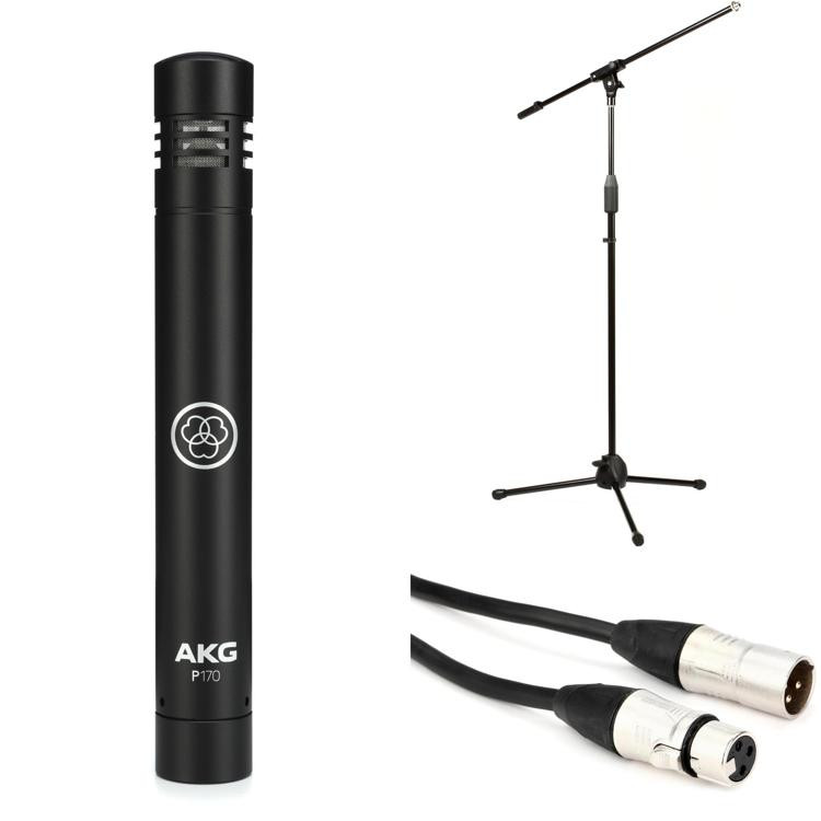 AKG P170 Smalldiaphragm Condenser Microphone Bundle with Stand and