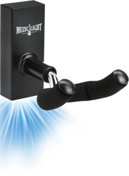MuzicLight MZB101 LED Guitar Wall Hanger Blue Sweetwater