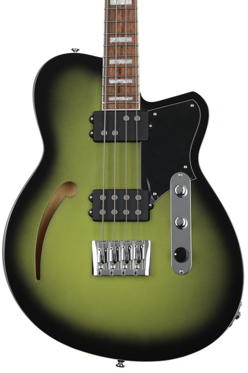 Reverend Dub King Semihollow Bass Guitar Avocado Burst Sweetwater