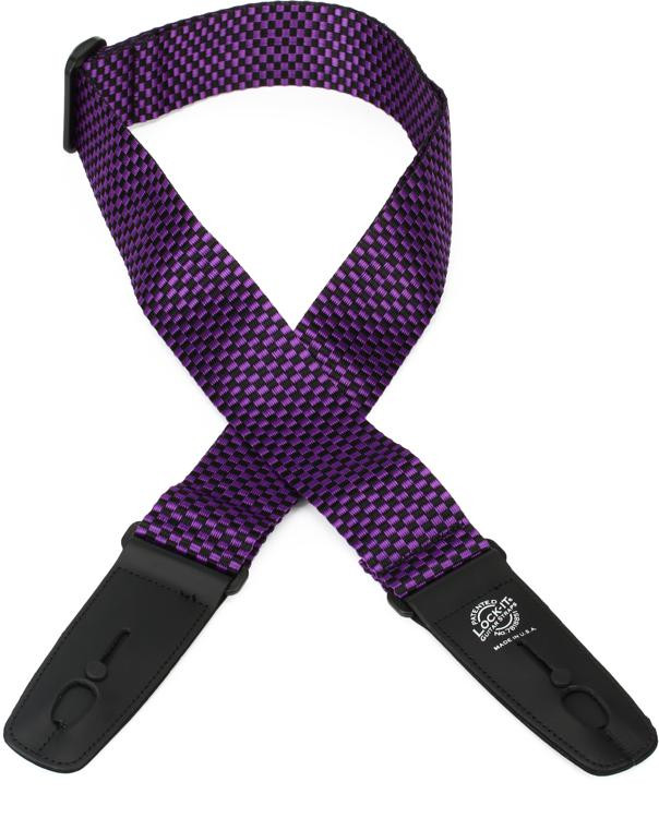 LockIt Straps Professional Gig Series 2" Purple Checker Poly Strap