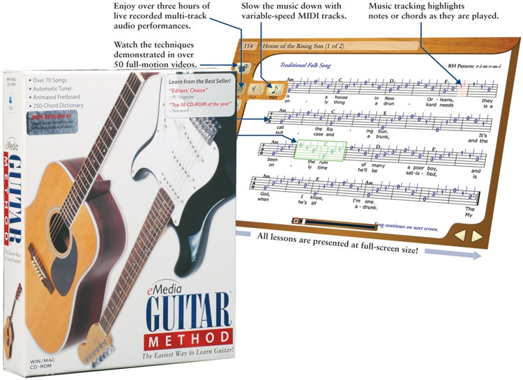 emedia guitar method 1 on my pc