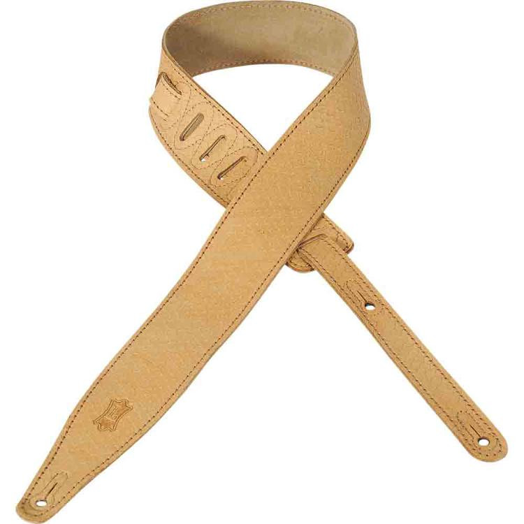 Levy's 2.5" Nubuck Designer Leather Guitar Strap Tan Sweetwater