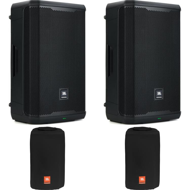 JBL PRX912 12-inch Powered Loudspeaker Pair Cover Bundle | Sweetwater