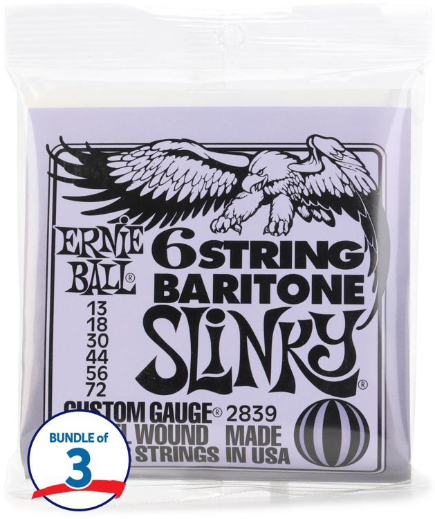 Corde Nickel Wound Estremità Sfera Corde Per Chitarra Baritona Ernie Ball Slinky 6 Corde Scala 29 5 8 G 1063423 - Foto 11