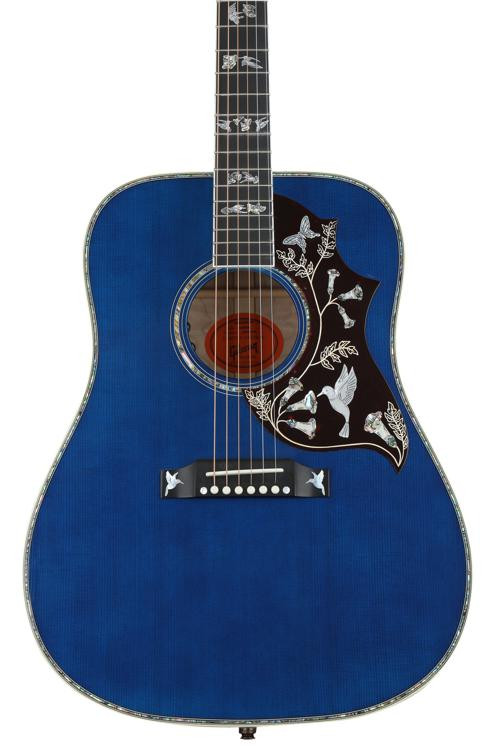 Gibson Acoustic Hummingbird Custom Quilt Viper Blue Sweetwater