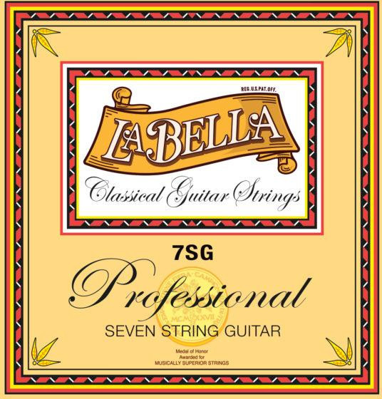 La Bella 7SG Nylon Classical Guitar Strings - .029-.050 7-string ...