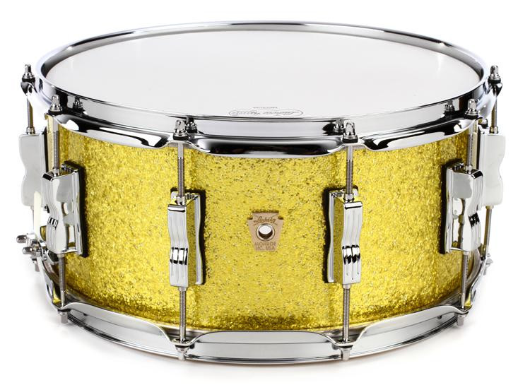 Ludwig Classic Maple Snare Drum 6.5" x 14" Yellow Glitter Sweetwater