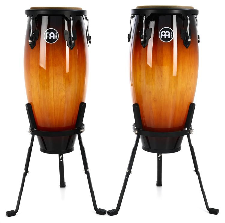 Meinl Percussion Headliner Series Conga Set with Basket Stands 10/11 inch Vintage Sunburst