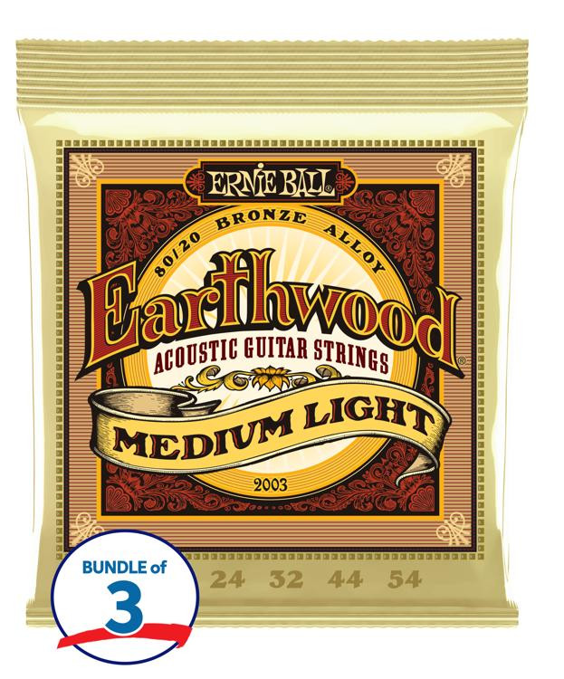 Ernie Ball 2003 Earthwood 80/20 Bronze Acoustic Guitar Strings .012